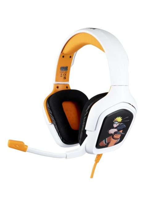 KONIX - NARUTO "Naruto" 2.0 Fejhallgató Vezetékes Gaming Stereo Mikrofon, Fehér-Mintás