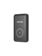 CANYON Vezeték Nélküli Powerbank, 10000mAh, USB-C/microUSB Input, USB-A/USB-C Output, 12V-1,5A, fekete - CNS-CPB1001B