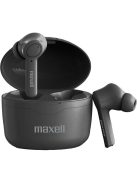 MAXELL TWS vezeték nélküli fülhallgató, SYNC UP, bluetooth 5.0, 3 óra lejétszási + 9óra újratöltéssel, fekete