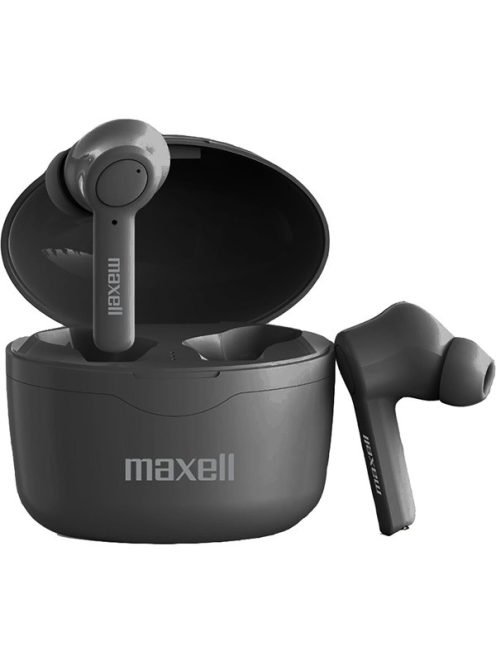 MAXELL TWS vezeték nélküli fülhallgató, SYNC UP, bluetooth 5.0, 3 óra lejétszási + 9óra újratöltéssel, fekete