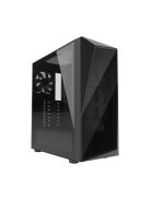 COOLER MASTER Ház, Mid Tower ATX CMP 520L, 1db Ventilátorral, Tápegység nélkül, Edzett üveg, fekete