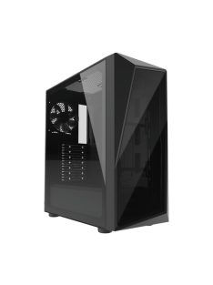   COOLER MASTER Ház, Mid Tower ATX CMP 520L, 1db Ventilátorral, Tápegység nélkül, Edzett üveg, fekete