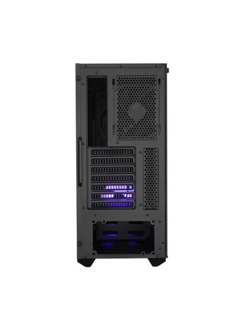 COOLER MASTER Ház Mid Tower ATX MASTERBOX K501L RGB, Tápegység nélkül, Üvegfalú, Fekete