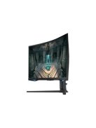 SAMSUNG Ívelt Gaming&Smart 240Hz VA monitor 27" G65B, 2560x1440, 16:9, 350cd/m2, 1ms, DP/2xHDMI/2xUSB/LAN/WiFi/BT, Pivot