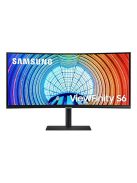 SAMSUNG Ívelt VA monitor B2B 34" S65UA, 3440x1440, 21:9, 350cd/m2, 5ms, HDMI/DisplayPort/3xUSB/USB-C/Ethernet, Pivot