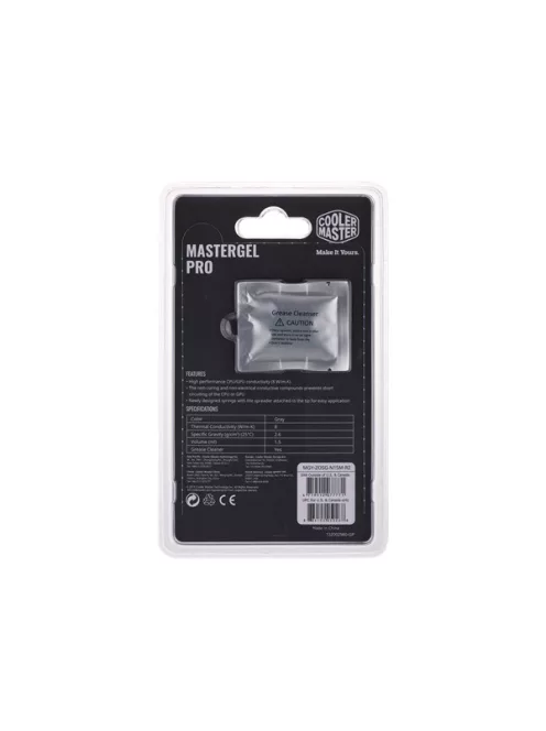 COOLER MASTER CPU Hűtőpaszta, MASTERGEL PRO, szürke, 1,5ml