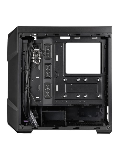 COOLER MASTER Ház Midi ATX MasterBox TD500 MESH V2 ARGB + 3db Ventilátor, Tápegység nélkül, Üvegfalú, fekete