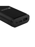 CANYON Powerbank, 10000mAh, USB-C/microUSB Input, 1xUSB Output, 5V-2,1A, fekete - CNE-CPB010B