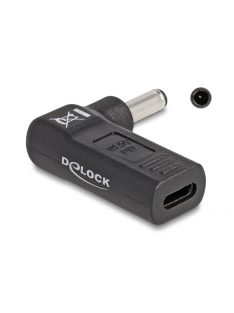   DELOCK Átalakító Laptop töltőkábel USB Type-C female > Dell 4.5 x 3.0mm male 90 fokos