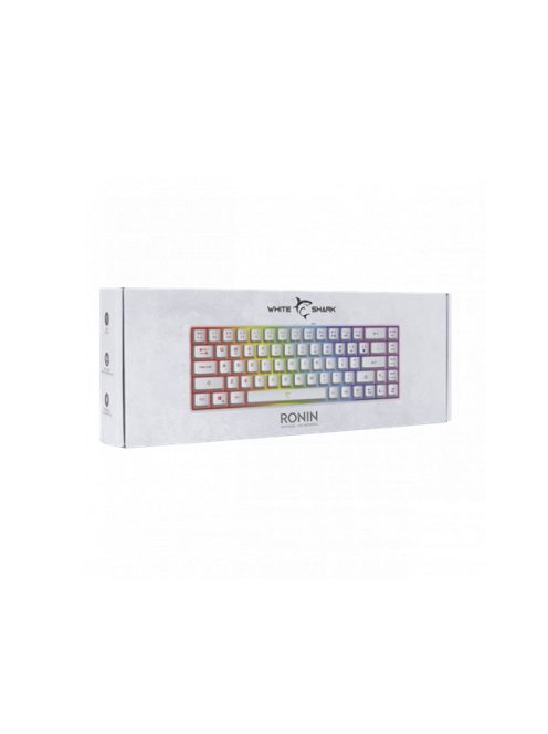 WHITE SHARK WS GK-2201W-HU RONIN-W fehér magyar!! membrán gamer billentyűzet