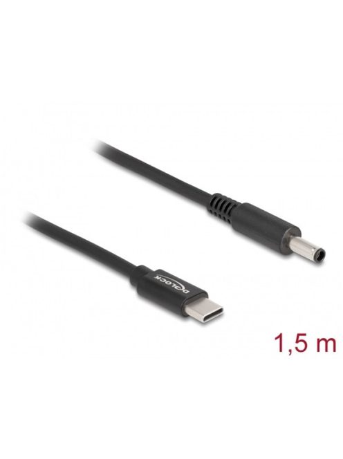 DELOCK kábel Laptop töltő USB Type-C male > Dell 4.5 x 3.0mm male