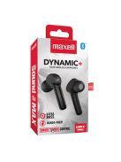 MAXELL vezeték nélküli fülhallgató, DYNAMIC+ earbuds, TWS, bluetooth 5.3, fekete