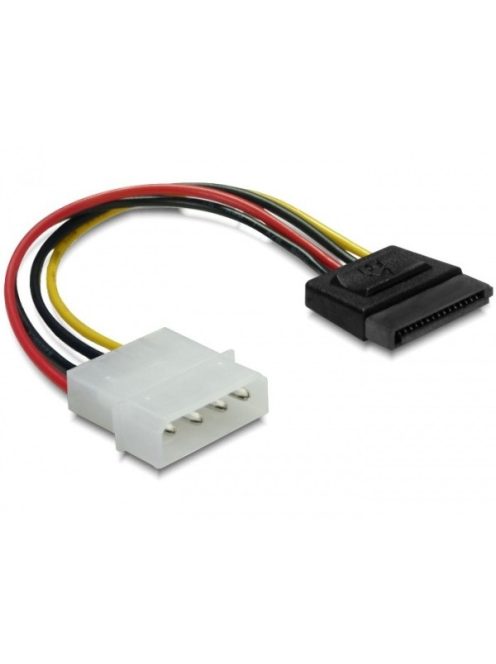 DELOCK kábel SATA 15 pin HDD > Molex 4 pin male - egyenes