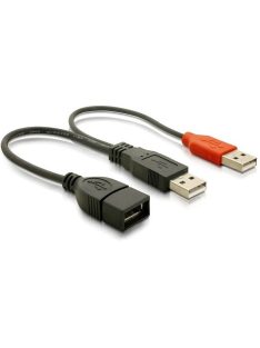   DELOCK kábel Y 2x USB 2.0 Type-A male > 1x USB 2.0 Type-A female 20cm