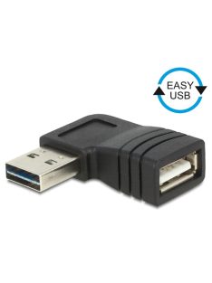   DELOCK Átalakító EASY-USB 2.0-A male > USB 2.0-A female bal / jobb 90 fokos