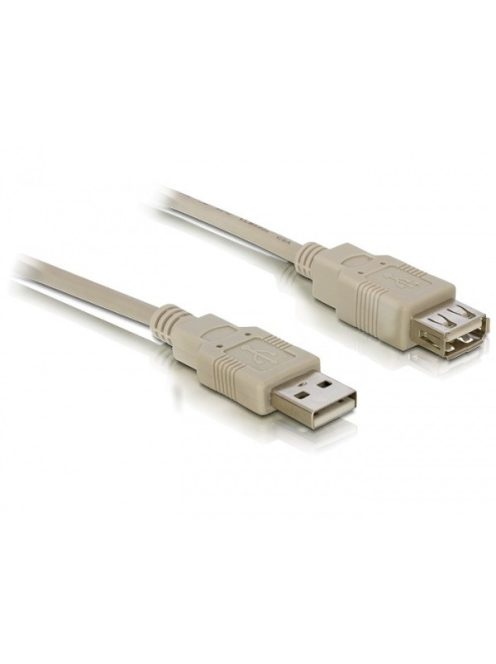 DELOCK kábel USB 2.0 Type-A male / female hosszabbító 3m bézs