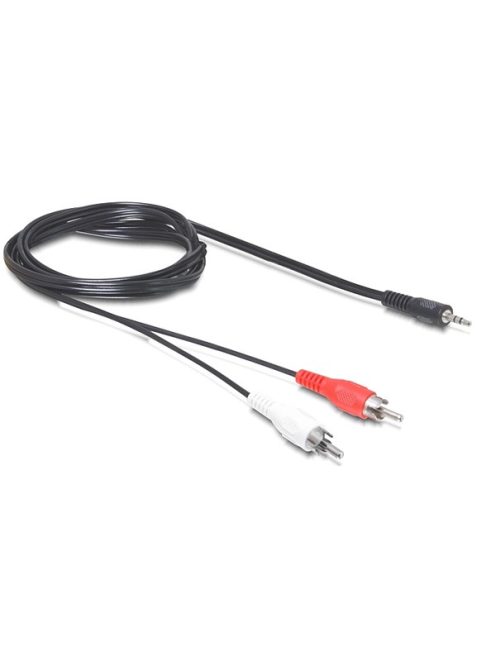 DELOCK kábel Audio 3.5mm Stereo jack male > 2x RCA male 5m