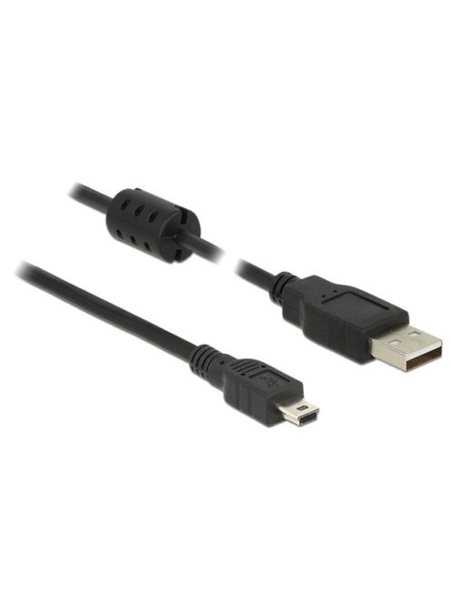 DELOCK kábel USB 2.0 Type-A male > USB 2.0 Mini-B male 3m fekete