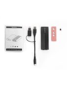 CHIEFTEC Külső Ház M.2 SSD, Alumínium ház, USB3.2 Gen2, USB-A - USB-C, fekete