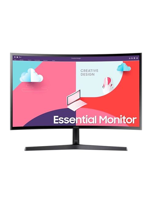 SAMSUNG Ívelt VA monitor 27" S36C, 1920x1080, 16:9, 250cd/m2, 4ms, HDMI/VGA