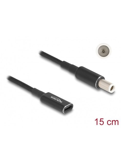 DELOCK Átalakító Laptop töltőkábel USB Type-C female > Dell 7.4 x 5.0mm male 15 cm