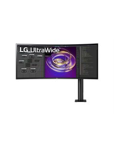   LG Ívelt IPS monitor 34" 34WP88CP, 3440x1440, 21:9, 300cd/m2, 5ms, 2xHDMI/DisplayPort/USB-C/2xUSB, hangszóró