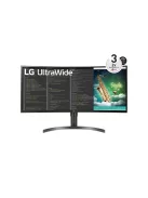 LG ívelt VA monitor 35" 35WN75CP, 3440x1440, 21:9, 300cd/m2, 5ms, 2xHDMI/DisplayPort/USB-C/2xUSB, hangszóró