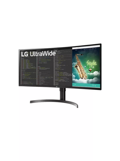 LG ívelt VA monitor 35" 35WN75CP, 3440x1440, 21:9, 300cd/m2, 5ms, 2xHDMI/DisplayPort/USB-C/2xUSB, hangszóró