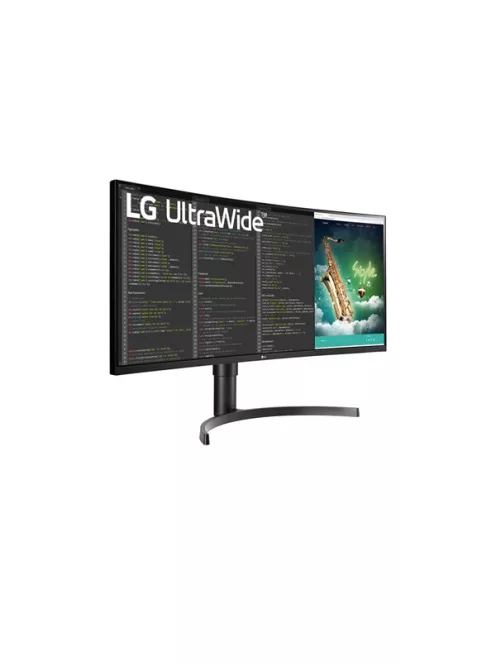 LG ívelt VA monitor 35" 35WN75CP, 3440x1440, 21:9, 300cd/m2, 5ms, 2xHDMI/DisplayPort/USB-C/2xUSB, hangszóró