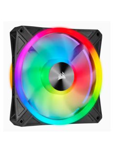   CORSAIR Rendszerhűtő Ventilátor, iCUE QL140 RGB, 14cm, fekete