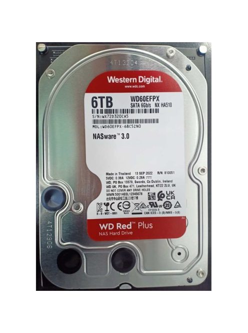 WESTERN DIGITAL 3.5" HDD SATA-III 6TB 5400rpm 256MB Cache, CAVIAR Red Plus