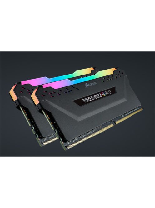 CORSAIR Memória VENGEANCE RGB DDR4 16GB 3200MHz C16 (Kit of 2), fekete