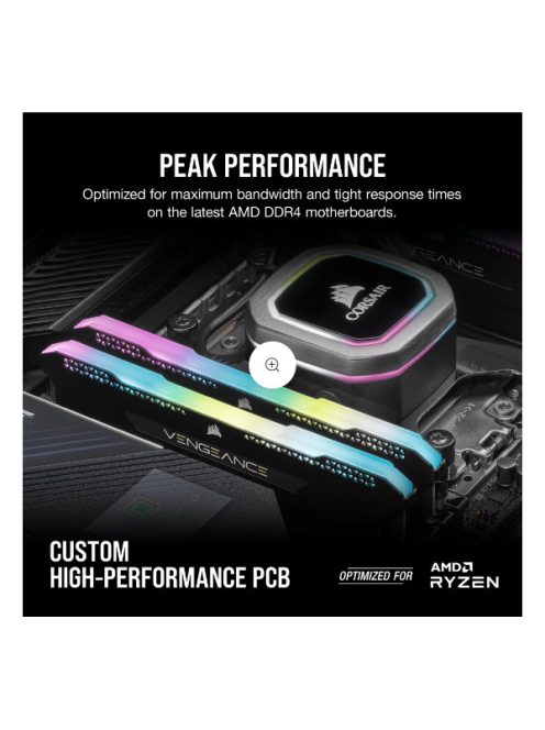 CORSAIR Memória VENGEANCE RGB PRO DDR4 32GB 3600MHz C18 SL (Kit of 2), SPD 2666MHz, fekete