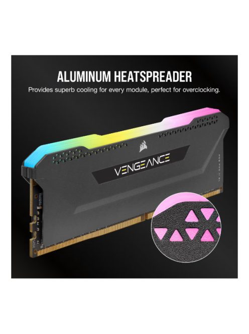 CORSAIR Memória VENGEANCE RGB PRO DDR4 32GB 3600MHz C18 SL (Kit of 2), SPD 2666MHz, fekete