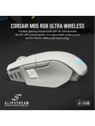 CORSAIR Vezetékes/Vezeték Nélküli Egér Gaming, M65 RGB ULTRA, 8 programozható gomb, RGB Világítás, 26000dpi, fehér