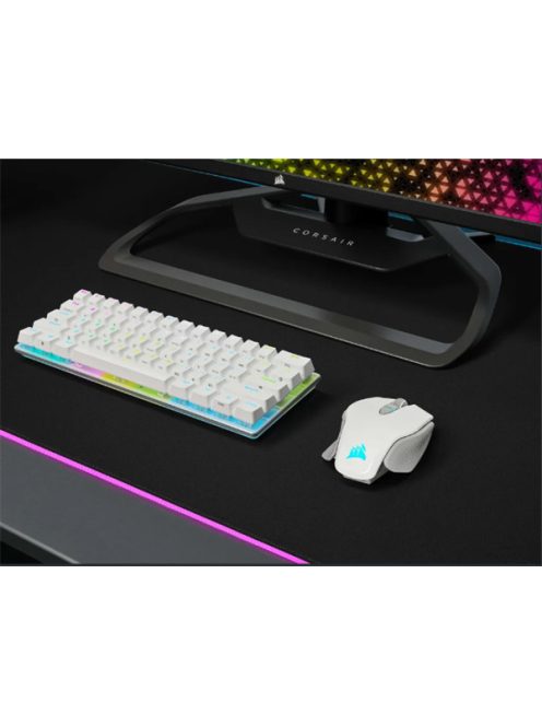 CORSAIR Vezetékes/Vezeték Nélküli Egér Gaming, M65 RGB ULTRA, 8 programozható gomb, RGB Világítás, 26000dpi, fehér