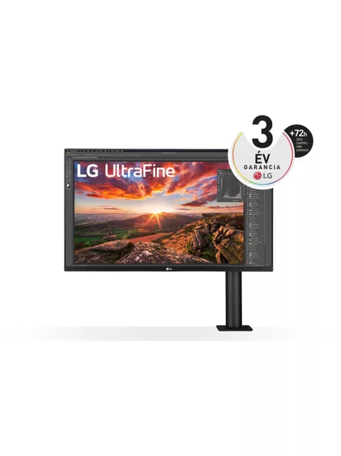 LG IPS monitor 31.5" 32UN880P, 3840x2160, 16:9, 350cd/m2, 5ms, 2xHDMI/DisplayPort/USB-C/2xUSB, Pivot, hangszóró