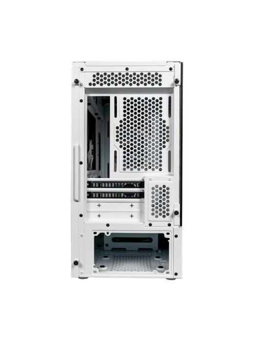 COOLER MASTER Ház Micro ATX MasterBox TD300 MESH, 2db ARGB Ventilátor, Tápegység nélkül, Edzett Üveg, fehér