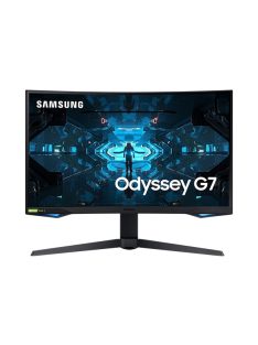   SAMSUNG Ívelt Gaming 240Hz VA monitor 27" G7, 2560x1440, 16:9, 600cd/m2, 1ms, HDMI/DisplayPort/2xUSB, Pivot