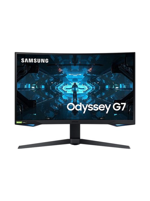 SAMSUNG Ívelt Gaming 240Hz VA monitor 27" G7, 2560x1440, 16:9, 600cd/m2, 1ms, HDMI/DisplayPort/2xUSB, Pivot