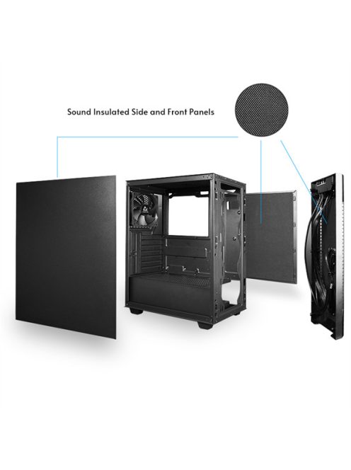 CHIEFTEC Ház Elox, ATX, Tápegység nélkül, Fekete