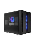 CHIEFTEC Ház Gaming Chieftronic M2 GM-02B-OP, mATX, 3xRGB Ventillátor + RGB Kontroller, Edzett Üveg oldalak, fekete