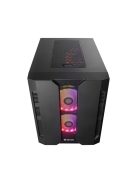 CHIEFTEC Ház Gaming Chieftronic M2 GM-02B-OP, mATX, 3xRGB Ventillátor + RGB Kontroller, Edzett Üveg oldalak, fekete
