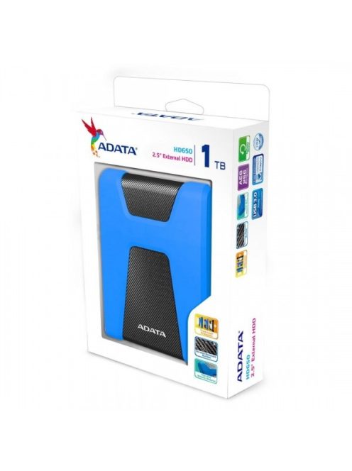 ADATA 2.5" HDD USB 3.1 1TB HD650 ütésálló, Kék