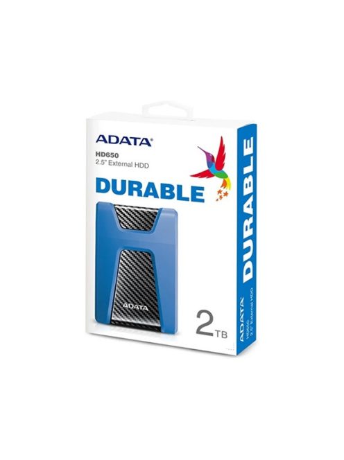 ADATA 2.5" HDD USB 3.1 2TB HD650 ütésálló, Kék