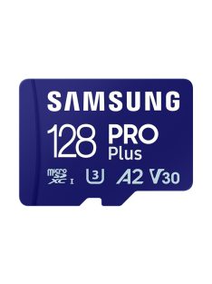   SAMSUNG Memóriakártya, PRO Plus microSDXC kártya 128GB, CLASS 10, UHS-I, U3, V30, A2, + Adapter, R180/W130