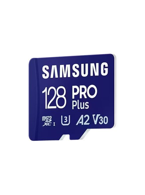 SAMSUNG Memóriakártya, PRO Plus microSDXC kártya 128GB, CLASS 10, UHS-I, U3, V30, A2, + Adapter, R180/W130