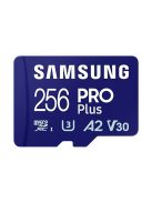 SAMSUNG Memóriakártya, PRO Plus microSDXC kártya 256GB, CLASS 10, UHS-I, U3, V30, A2, + Adapter, R180/W130