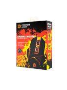 CANYON Vezetékes Egér Gaming, Hazard, Optikai, 9 programozható gomb, LED világítás, 6400dpi - CND-SGM6N