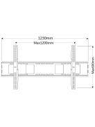 TECHLY ICA-PLB 2230 fix fali konzol 55-100" LCD kijelzőhöz, fekete